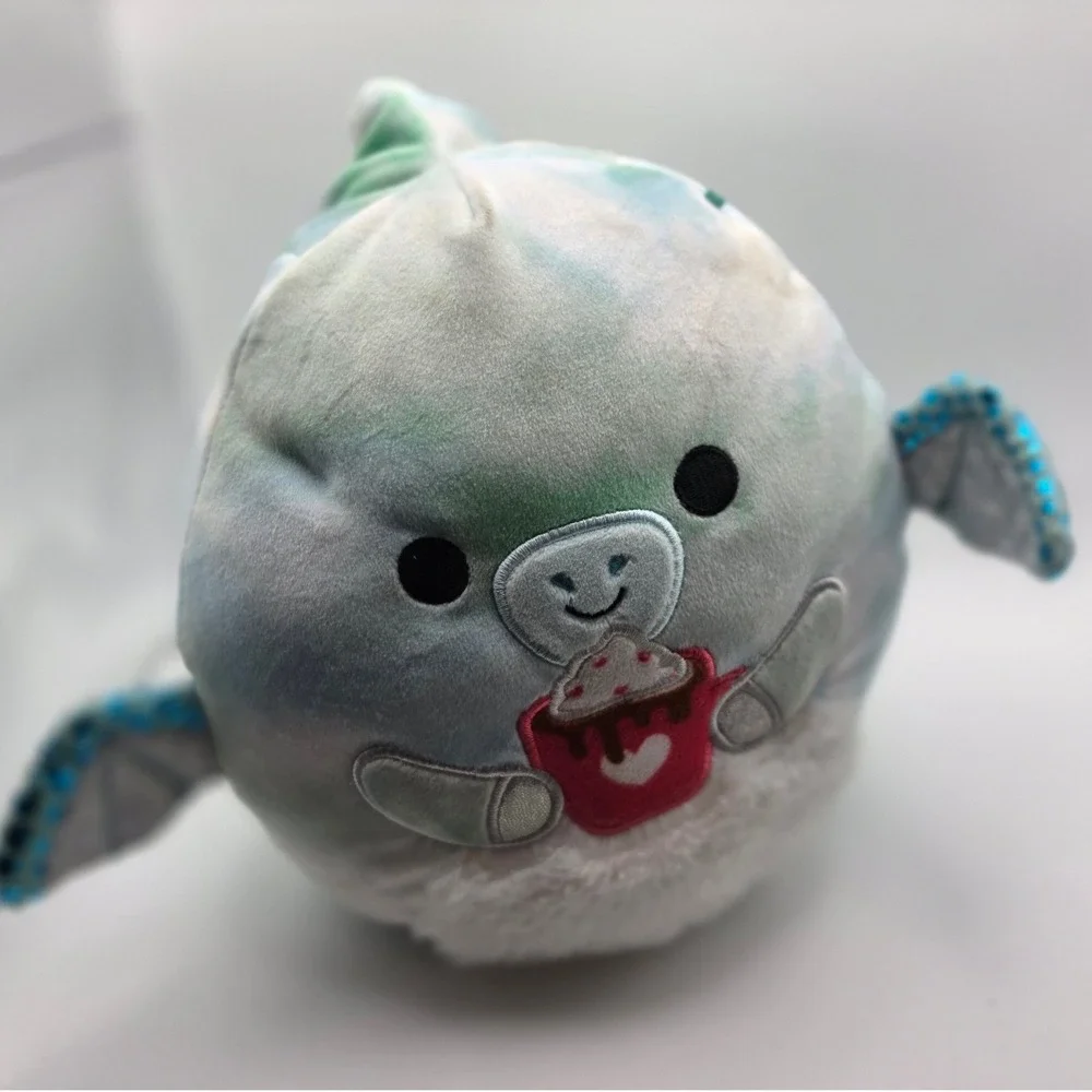 Squishmallows 8 Inch Tie Dye Narwhal with Hot Cocoa Plush Stuffed Animal Toy